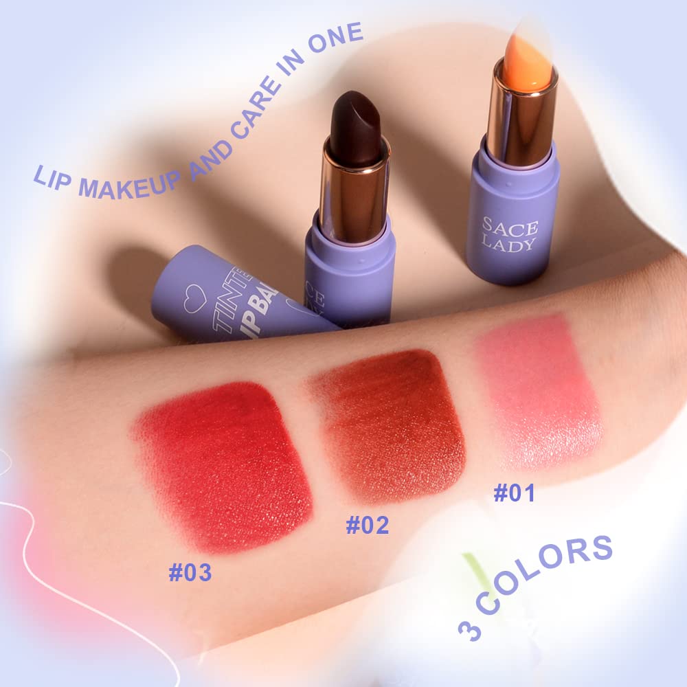 SACE LADY 3 Colors Moisturized Tinted Lip Balm Set - Glam Empire 
